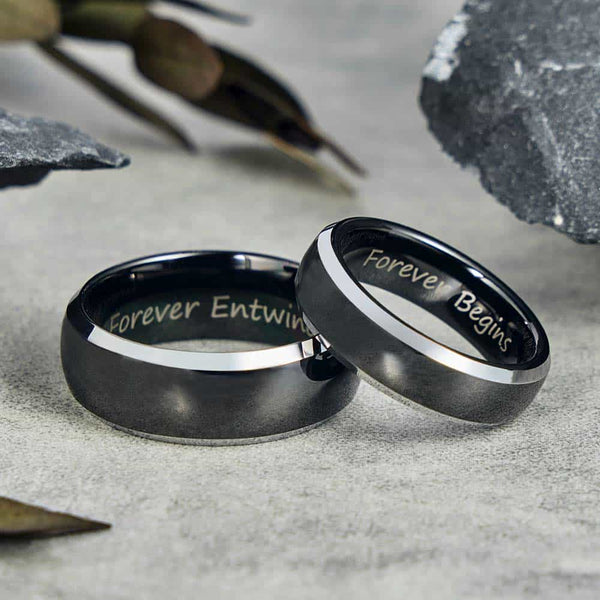 Eenvoudige Wolfraam Ring - Denker