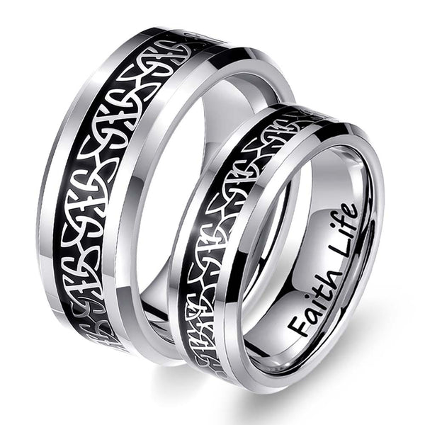 Keltische Knoop Link Wolfraam Ringen