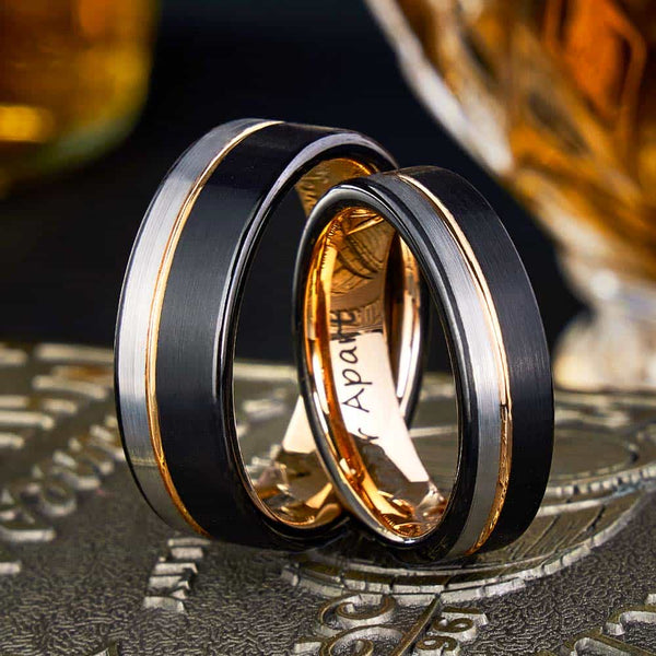 Geborstelde Wolfraam Carbide Ring - Eer