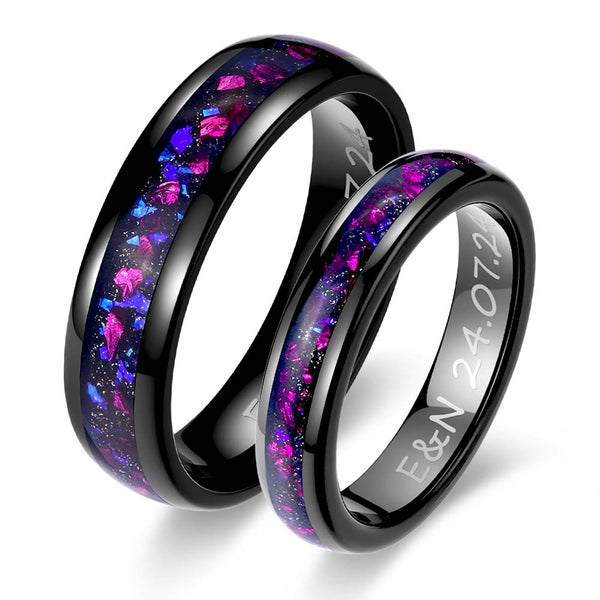 Wolfraam Ring met Opaal - Dromerig Violet