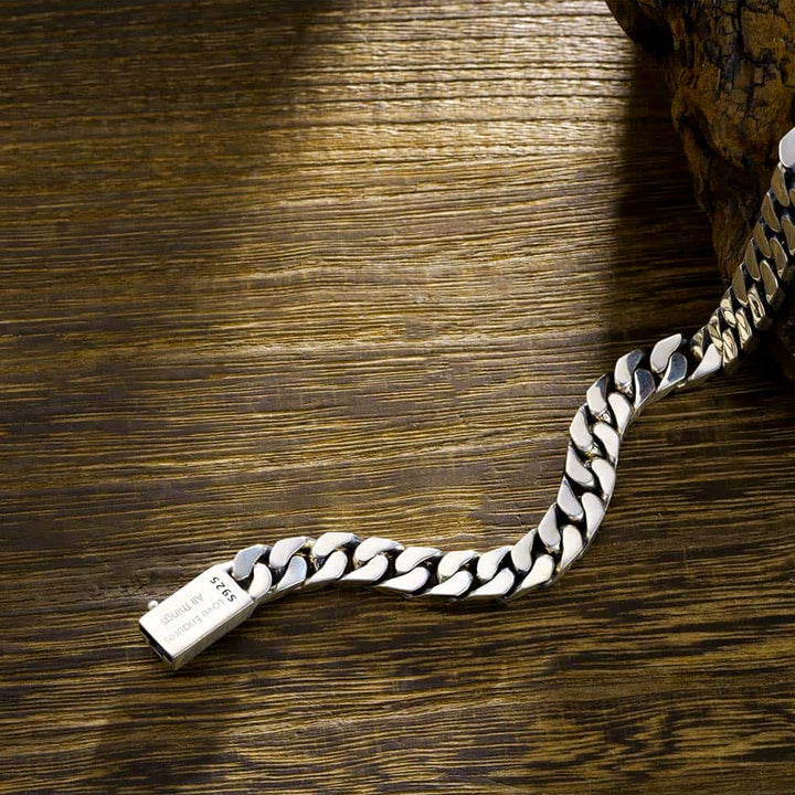 Gepersonaliseerde Zilver 925 Schakel Armband Heren Dames | Zilver Cubaanse Armband Gegraveerde voor Mannen met Naam