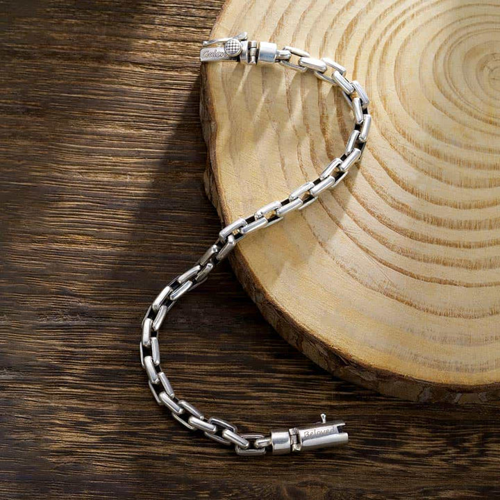 Anker Schakel Zilver 925 Armband Gegraveerde Heren Dames | Gepersonaliseerde Armband voor Mannen met Naam - Remisia