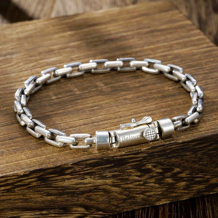 Anker Schakel Zilver 925 Armband Gegraveerde Heren Dames | Gepersonaliseerde Armband voor Mannen met Naam - Remisia