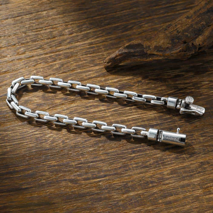 Anker Schakel Zilver 925 Armband Gegraveerde Heren Dames | Gepersonaliseerde Armband voor Mannen met Naam - Remisia