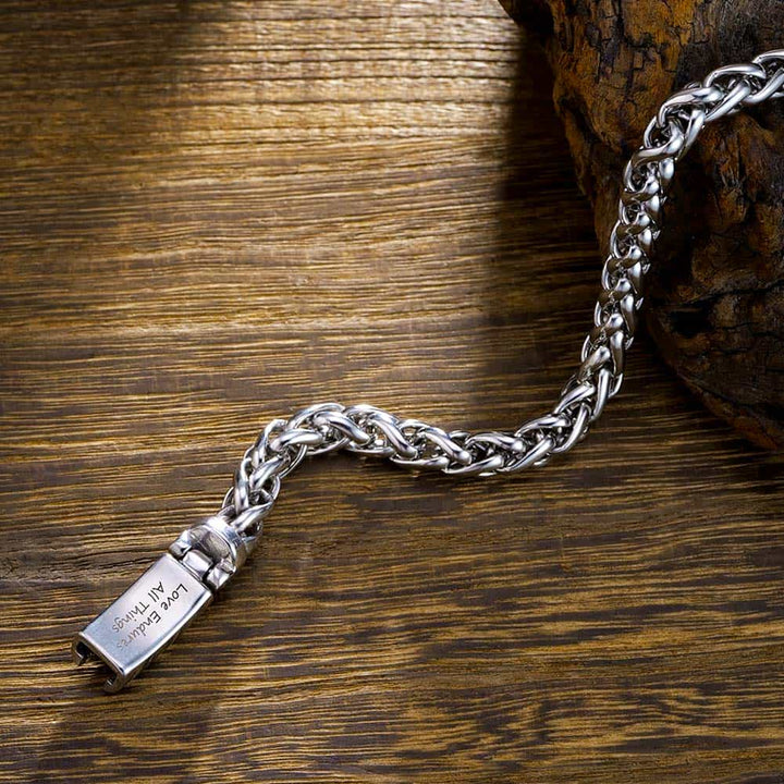 Gepersonaliseerde Zilver Armband voor Mannen met Naam 9 mm | Gegraveerde Heren Schakel Armband Zilver 925 - Remisia