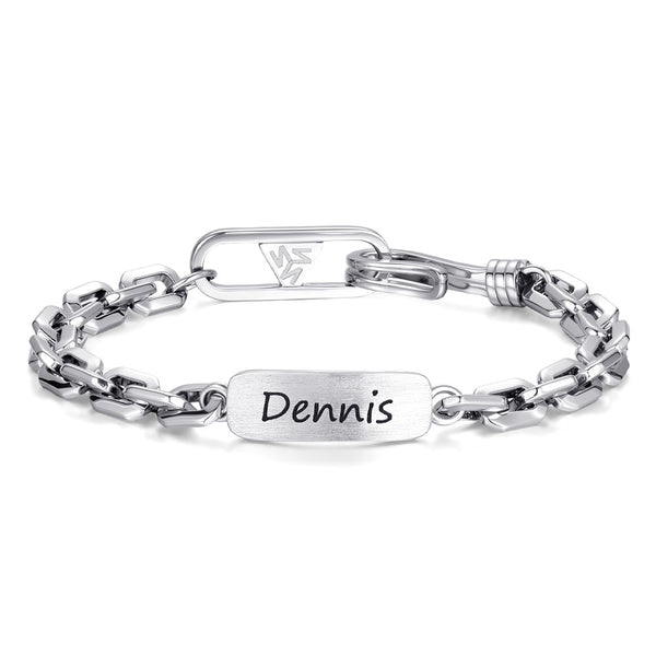 6mm Zilver Ankerketting Schakel Armband Gegraveerde