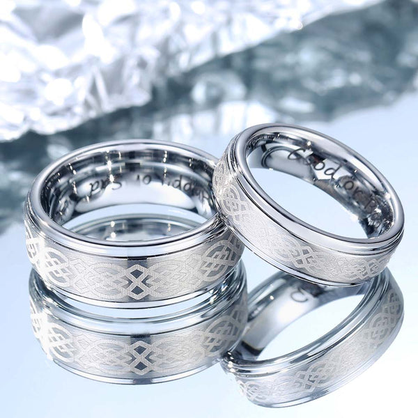 Infinity Keltische Knoop Wolfraam Ringen Zilver